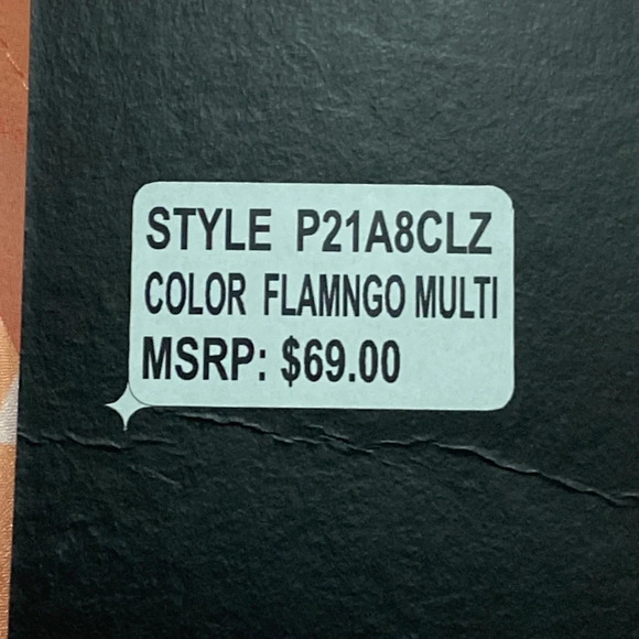 Dkny "NEW" Pastel Peach & White Lightweight Short Sleeve V-neck Blouse Size XL - Picture 5 of 8